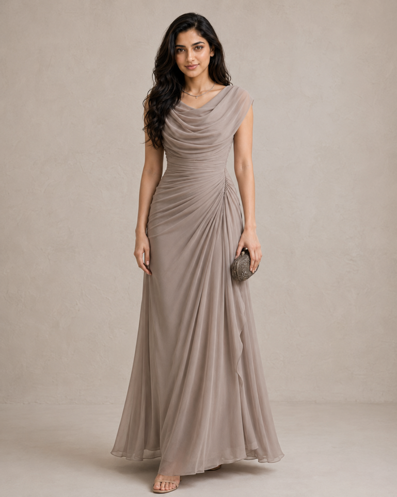 Cowl Neck Maxi Dress