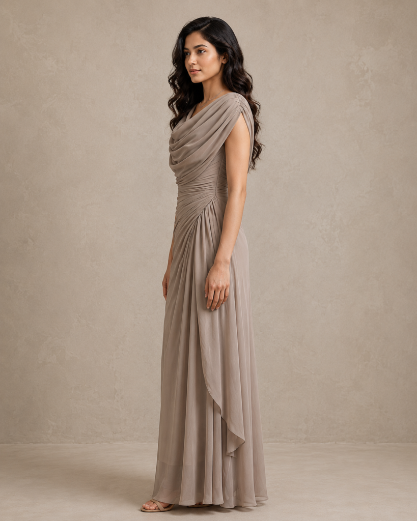 Cowl Neck Maxi Dress