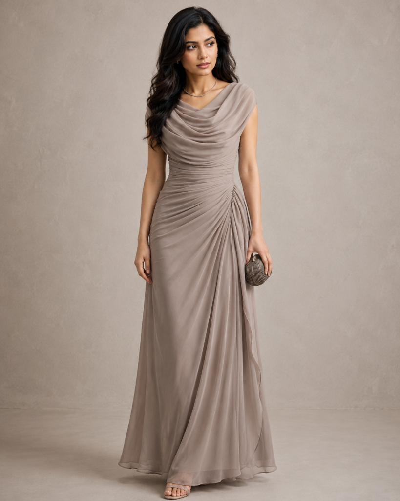 Cowl Neck Maxi Dress