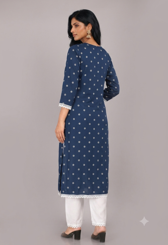 handicrafts Printed Embroidered Kurta & Dupatta Set