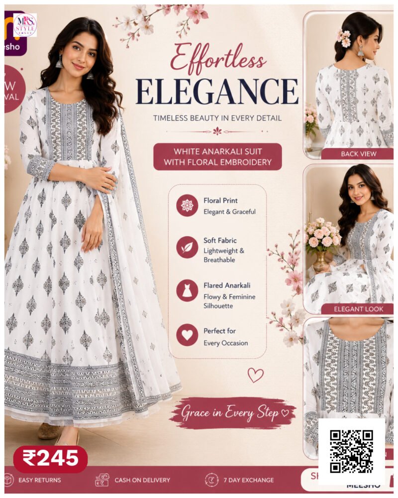 Women Anarkali Printed Kurti